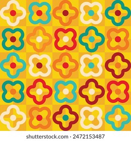 diseño de verano de estilo geométrico floral