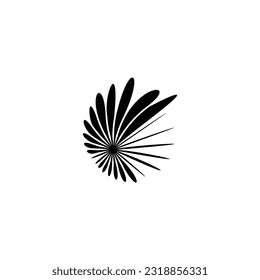 Flower, geometric symbol simple logo vector