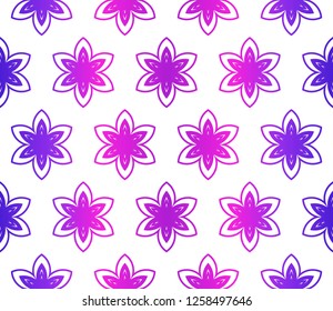 Flower Geometric Vector Paper For Scrapbook. Stylish Fashion Design Background. Seamless.