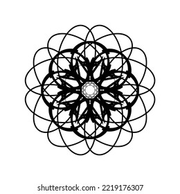 flower geometrical mandala vector 
 illustration