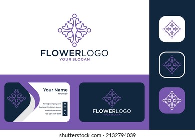 Flower Geometry Luxury Logo Design And Business Card