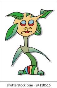 Flower Girl Cartoon