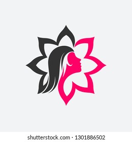 Flower and Girl Vector