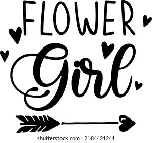 Flower Girl Vector Digital Download Instant Stock Vector (Royalty Free ...