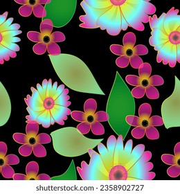 Patrón de fantasía de vidrio florido, mosaico