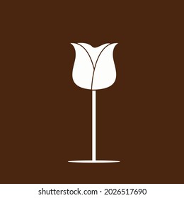A flower as a glass icon    