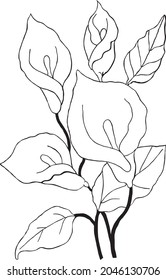 Vidrio de flores de la leche en el vector
