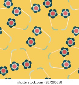 flower glasses flat icon,eps10 seamless pattern background