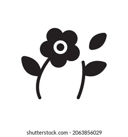 flower glyph icon isolated on white background
