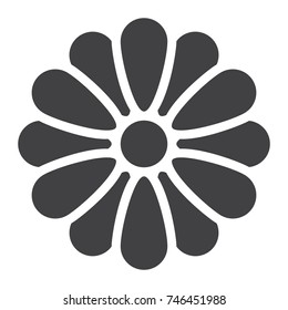 Flower glyph icon, web and mobile, wallpaper sign vector graphics, a solid pattern on a white background, eps 10.