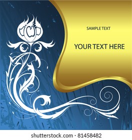 flower gold banner