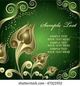 flower gold decor