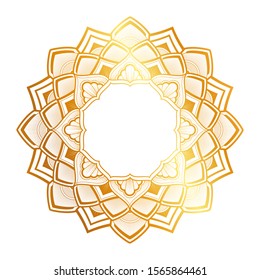 flower gold mandala vector ornament