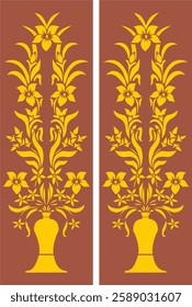 flower Golden brwon  vector verca