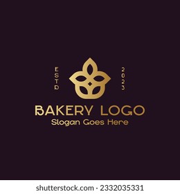 Flower Goldens Bakery Premium Logo Design