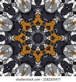 Flower gradation kaleidoscope mandala pattern wallpaper design