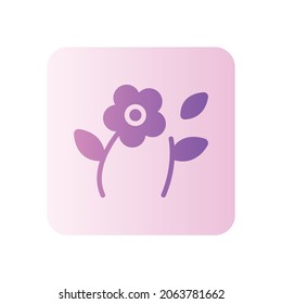 icono de degradado de flores aislado en fondo blanco
