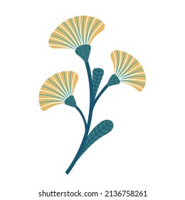 Flower graphic design. Vector floral elements with hand drawn flowers. doodle floral elements