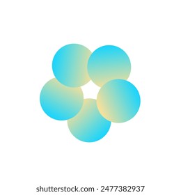 flower graphic gradient vector eps