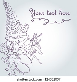 flower graphics   background, vector illustration