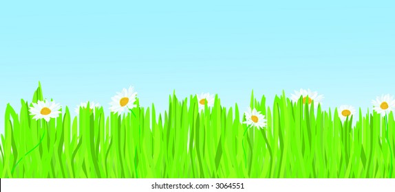 flower and grass with bees