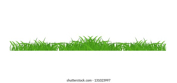 Flower and grass Borders set. vector illustration