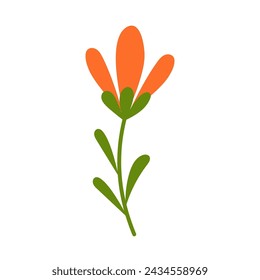 Flower, great design for any purposes. Wild flower Simple decoration illustration.	