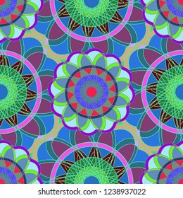 Flower great multicolored abstract magic mandala.