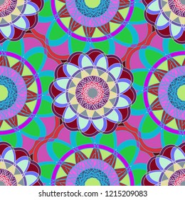 Flower great multicolored abstract magical mandala.