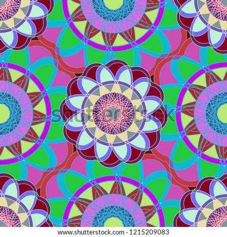 Flower great multicolored abstract magical mandala.