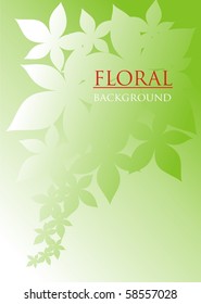 Flower green background. Vector