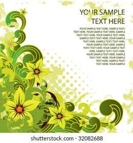 Flower green card