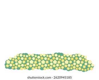 Ilustración de marco de fondo de hoja verde de flor