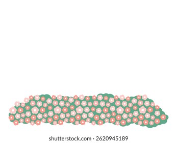 Flower green leaf background frame illustration