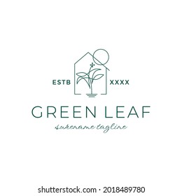 Ilustración vectorial del logotipo del spa botánico de la salida verde