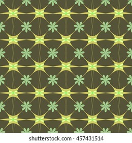 Flower green pastel seamless pattern. Fashion graphic background design. Modern stylish abstract texture. Colorful template for prints, textiles, wrapping, wallpaper, website etc. VECTOR illustration