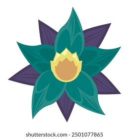 flower with green petals isolated