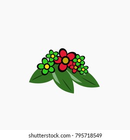 Flower green vector