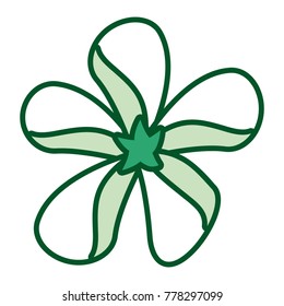 flower green and white   vector illustration