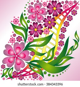 Flower greeting card