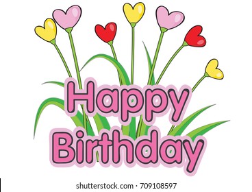 flower with greeting card