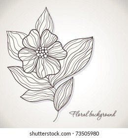 Flower, greeting card