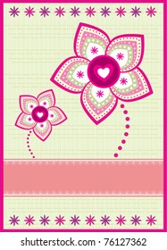 Flower greeting card
