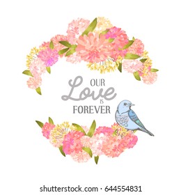 Flower greeting card Background Vector