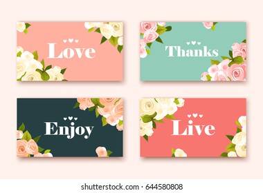 Flower greeting card Background Vector