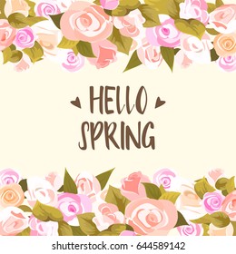 Flower greeting card Background Vector