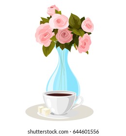 Flower greeting card Background Vector