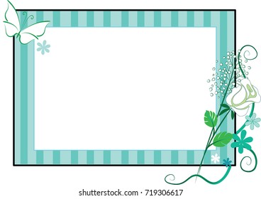 flower greeting card border