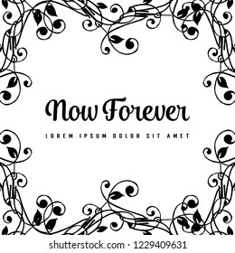 flower greeting card on white background vector art