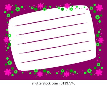 vector de tarjeta de saludo de flores